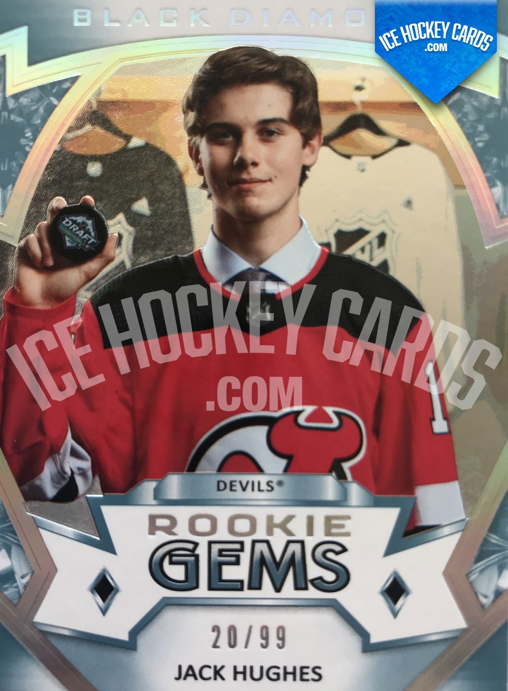 Jack Hughes 2018/19 USA NTDP Team Issued 1st Ever Rookie Card Beckett 8.5  Devils