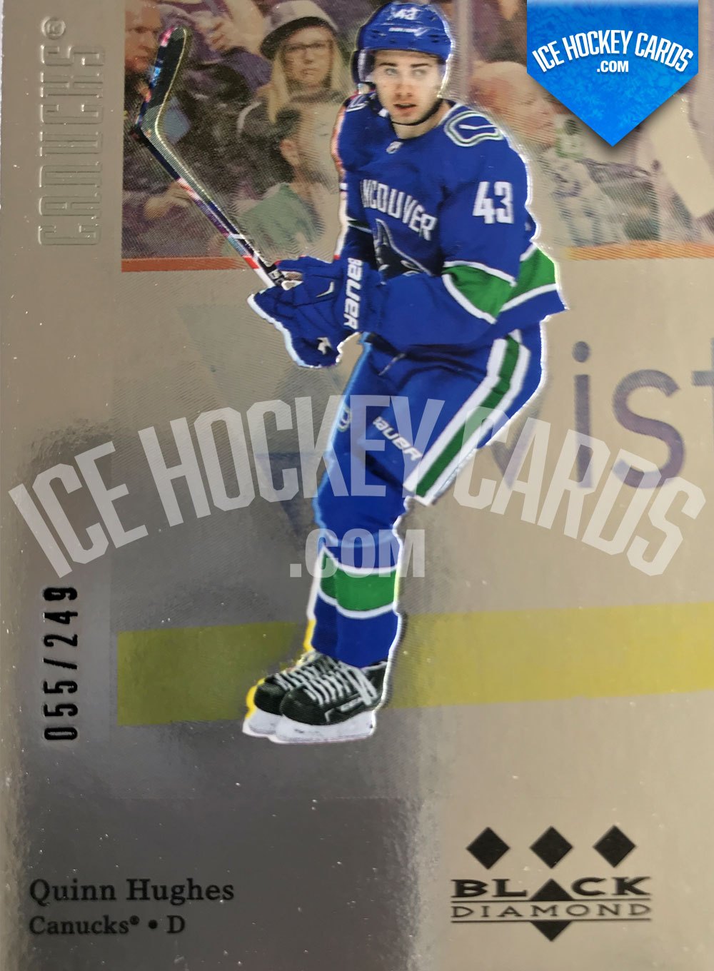 Quinn Hughes Vancouver Canucks Autographed 2019-20 Upper Deck Black  Obsidian Rookie Jerseys #OJ-QH Beckett Fanatics Witnessed Authenticated  Rookie Card