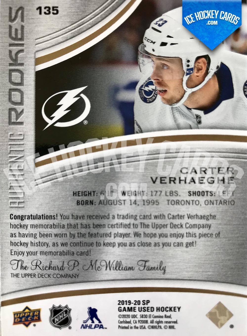 Andrei Vasilevskiy Tampa Bay Lightning Fanatics Authentic 12 x 15 2020  Stanley Cup Champions Sublimated Plaque with Game-Used Ice from the 2020