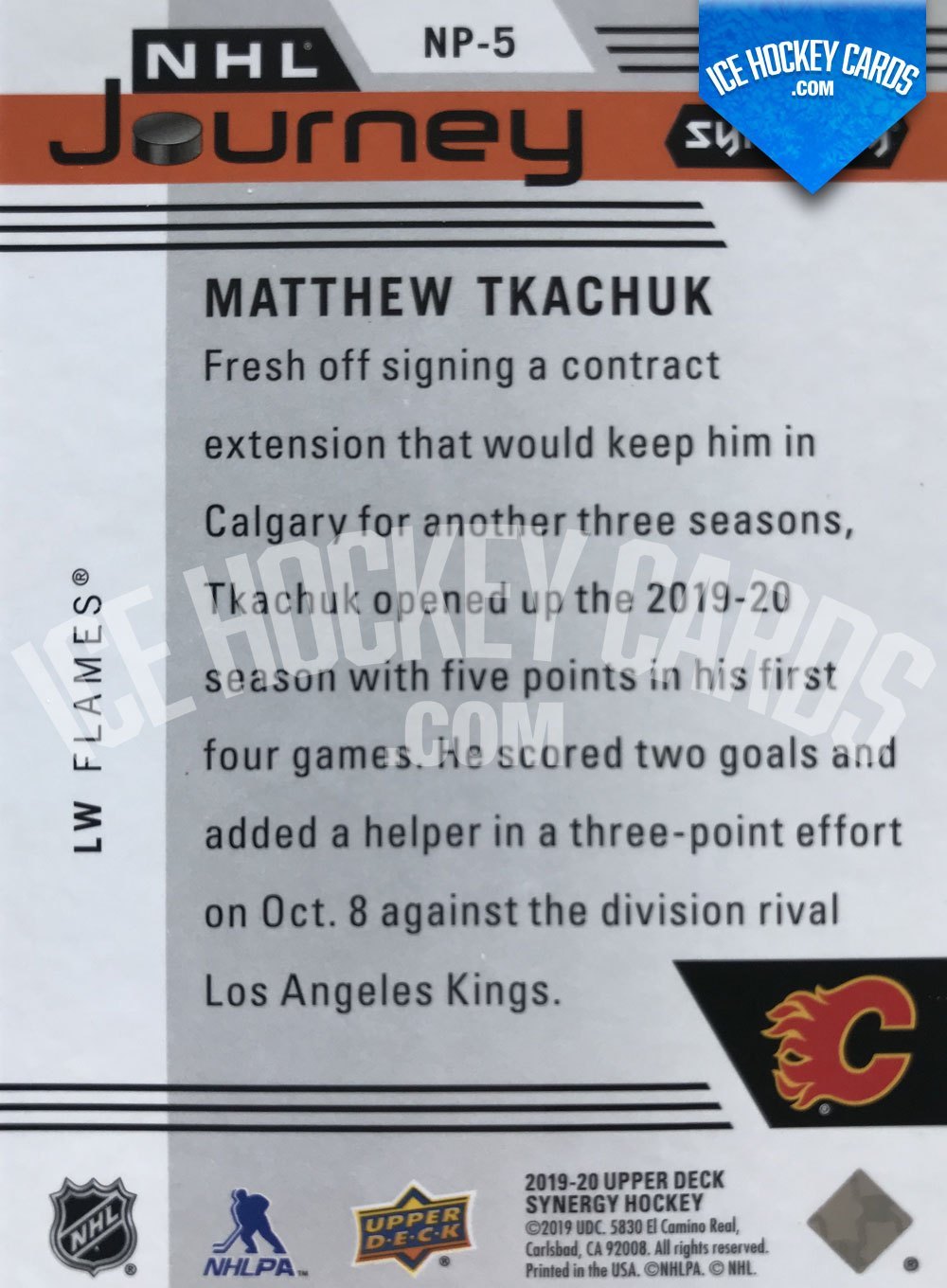 Upper Deck - Synergy 19-20 - Matthew Tkachuk NHL Journey up to #799 back
