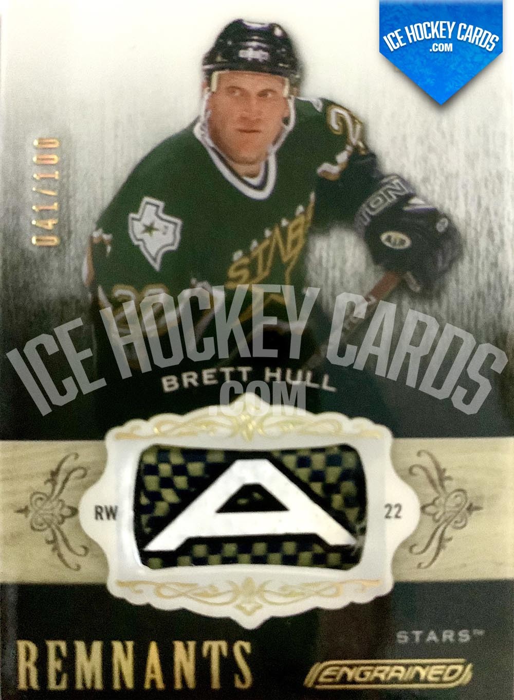 Upper Deck - Engrained 2018-19 - Brett Hull Remnants Sticks Premier Game-Used A Letter # to 100