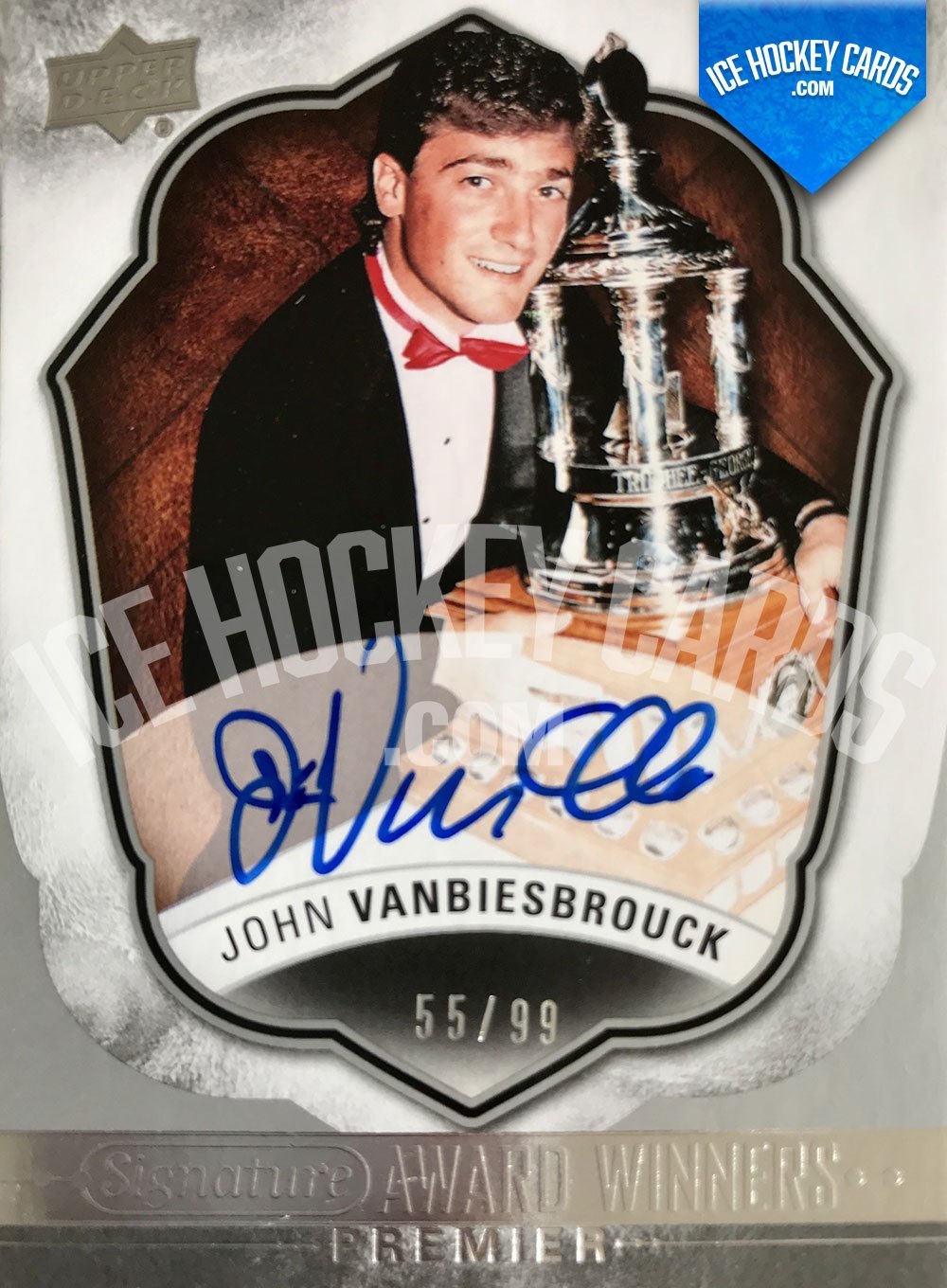 Upper Deck - Premier Hockey 2017-18 - John Vanbiesbrouck Signature Award Winners - Vezina Trophy 1985-86 New York Rangers
