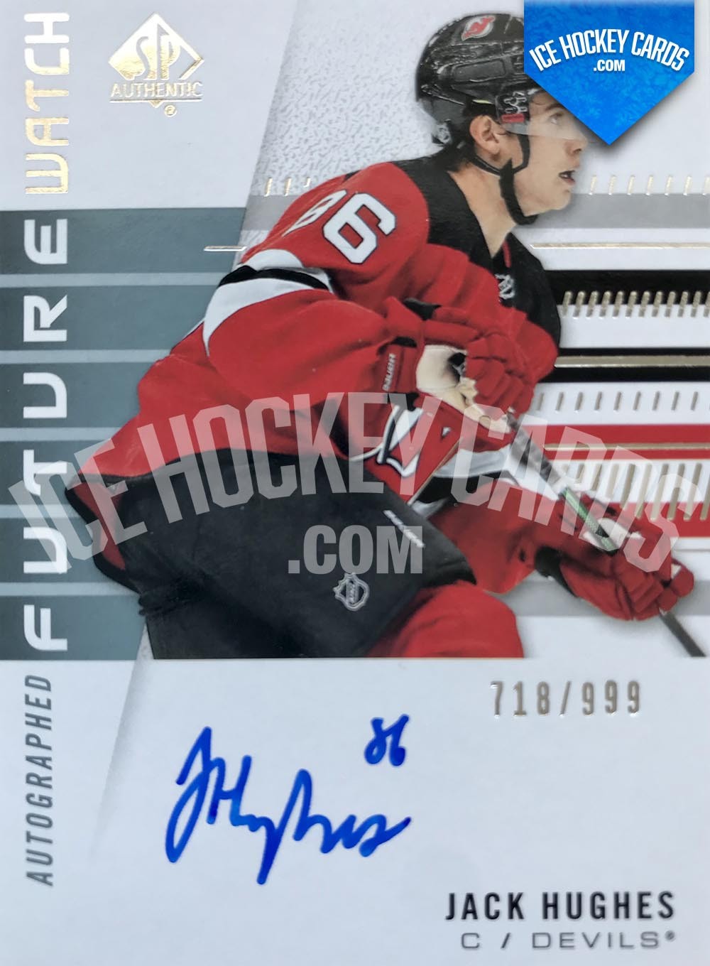 Upper Deck - SP Authentic 2019-20 - Jack Hughes Autographed Future Watch Rookie Card