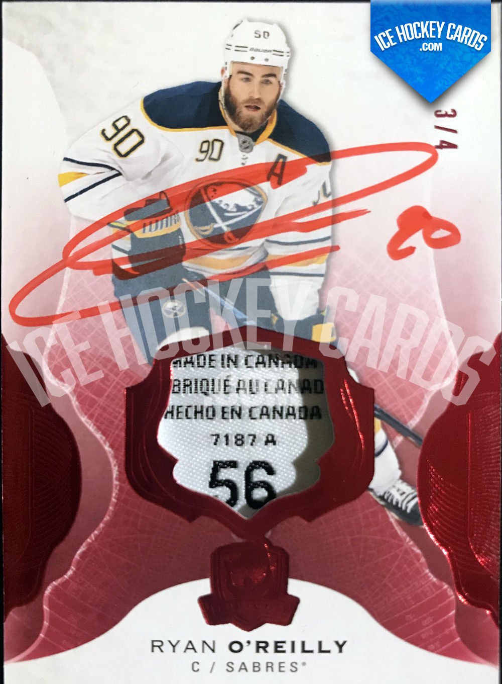 Upper Deck - The Cup 16-17 - Ryan O'Reilly Auto Patch 3 of 4 SUPER RARE