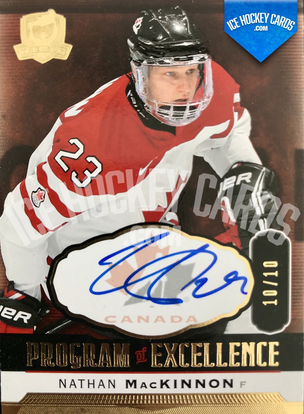 Upper Deck - The Cup 2014-15 - Nathan MacKinnon Program of Excellence Team Canada Autograph # 10 of 10 RARE
