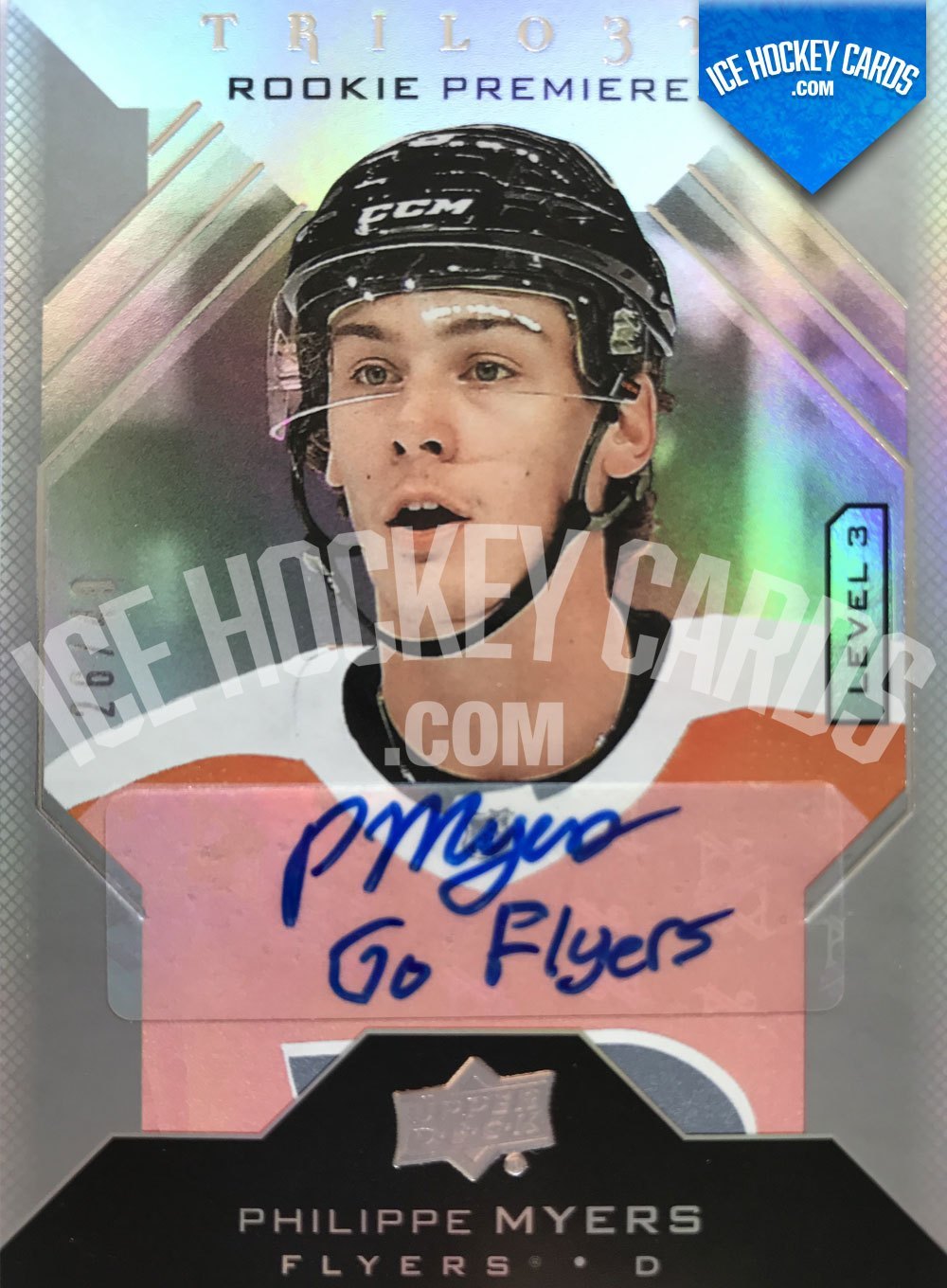 Upper Deck - Trilogy 19-20 - Philippe Myers Rookie Premieres Level 3 Autograph with "Go Flyers" 26/40