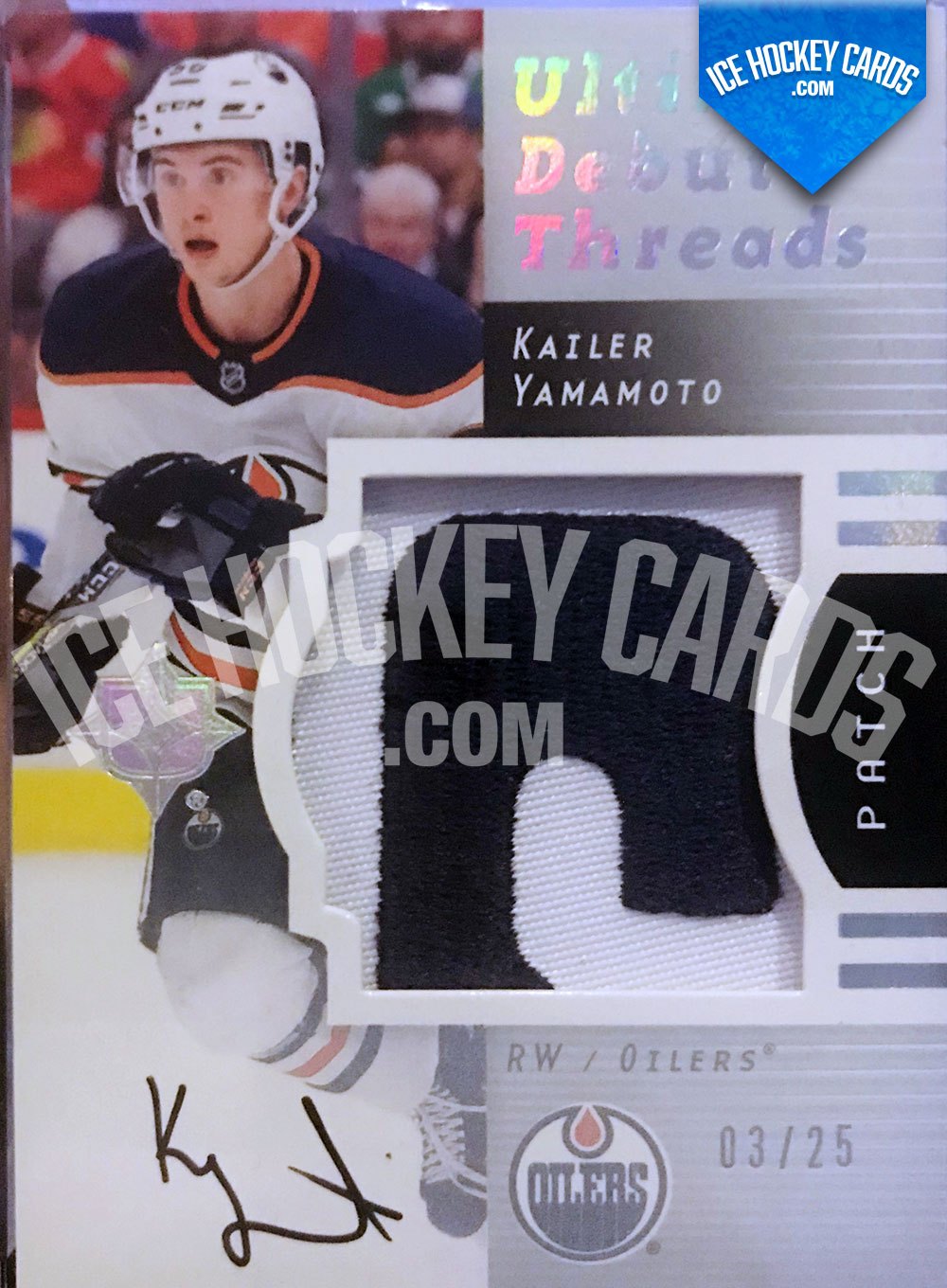 Upper Deck - Ultimate 17-18 - Kailer Yamamoto Ultimate Debuts Auto RC 3 of 25 RARE