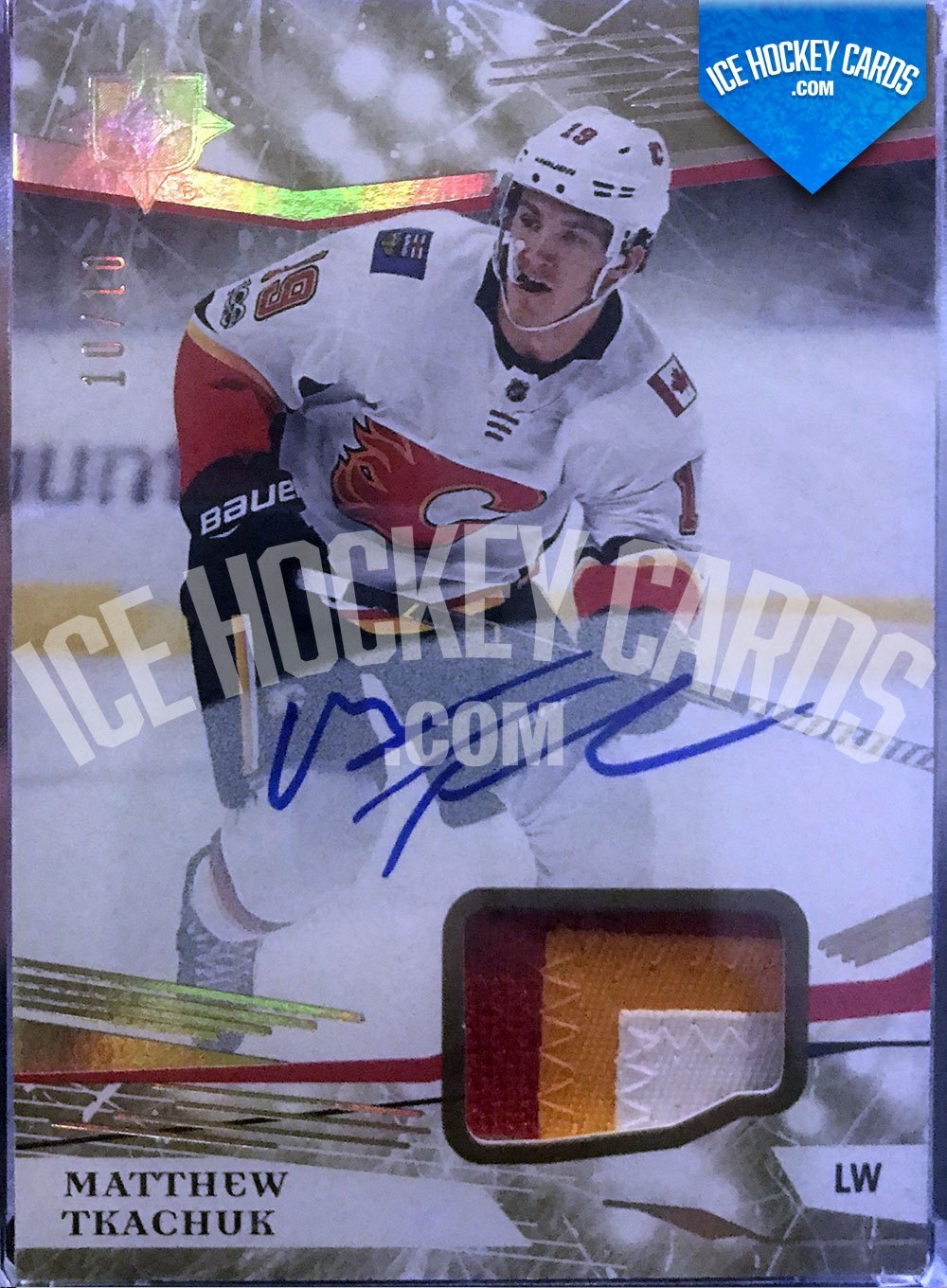 Upper Deck - Ultimate Collection 17-18 - Matthew Tkachuk - Auto Patch 3 Colors 10 of 10 RARE