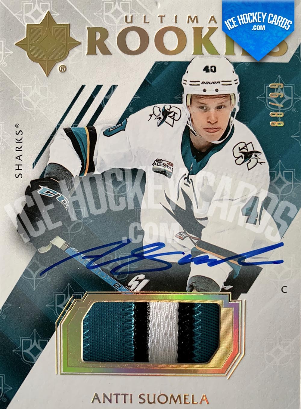 Upper Deck - Ultimate Collection 2018-19 - Antti Suomela Ultimate Rookies Auto Patch Card RARE